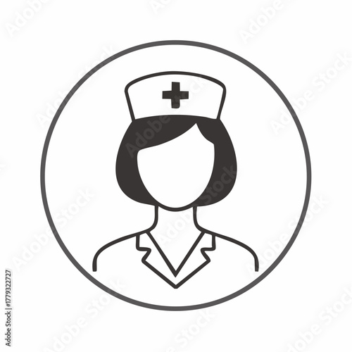Professional Nurse Icon - A Symbol of Healthcare and Medical Assistance