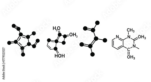 Chemical formula isolated on white background for science and education