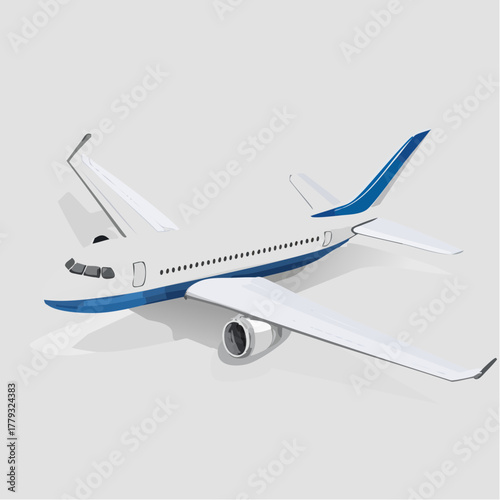 Modern jetliner soaring through the sky, representing travel and global connectivity