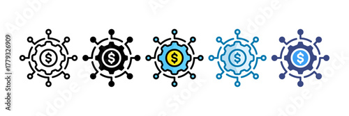 Business Transformation Icon Set Multiple Style Collection
