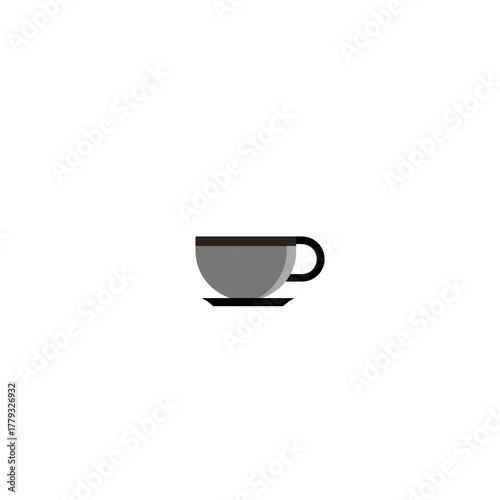 flat 2D icon vector illustrator a steaming coffee