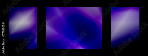 A set of vibrant blue and light blue gradients on a black background, suitable for design and art projects.