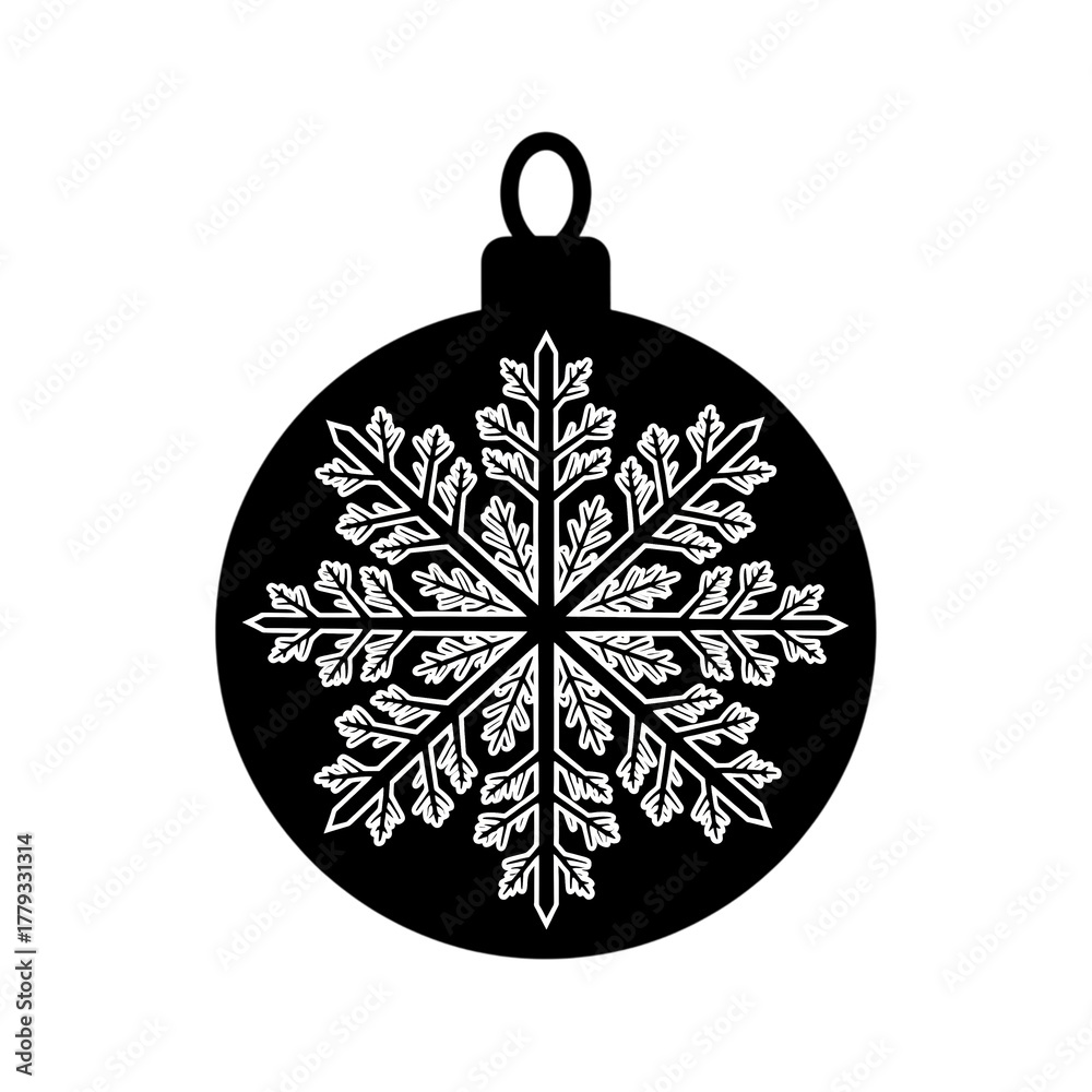 Fototapeta premium Elegant snowflake design for winter holidays and celebrations