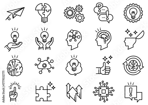 アイディア・思考アイコン04　Idea & Thinking Icons