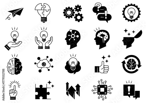 アイディア・思考アイコン05　Idea & Thinking Icons