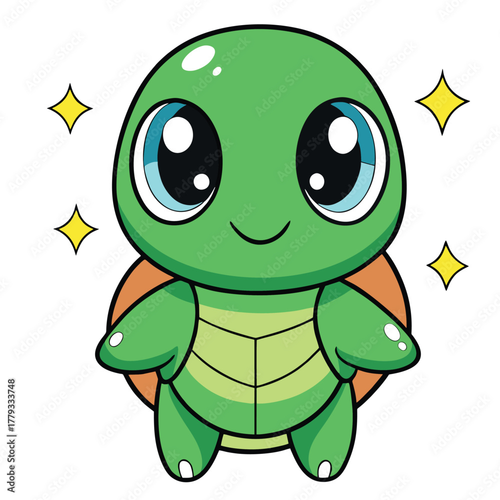 Fototapeta premium design logo vector icon cartoon cute turtle