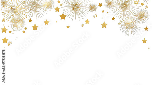 Gold star frame png