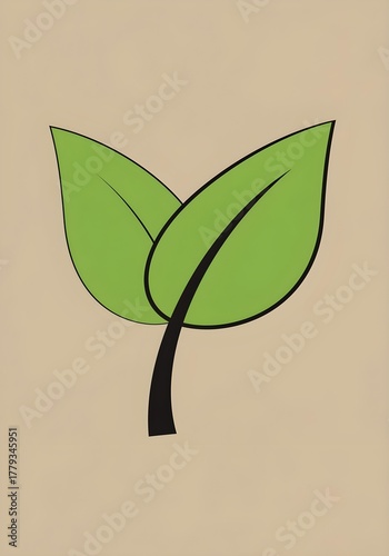 green leaf on paper background