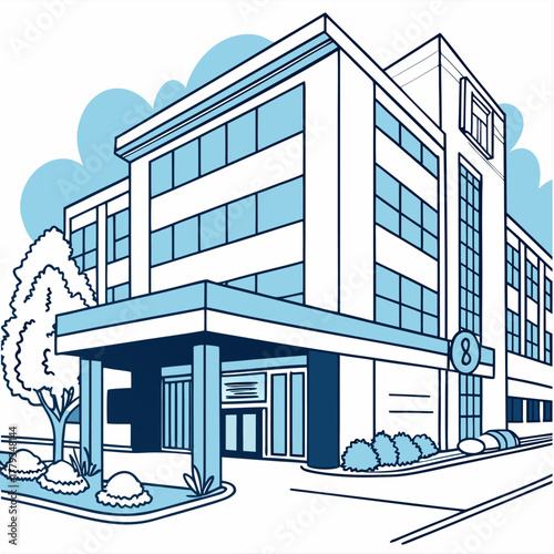 Modern Hospital or Clinic Building