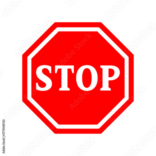 Stop red sign icon design vector illustration stamp print element.