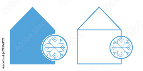 Cool home vector icons set in clean flat and outline aesthetic.