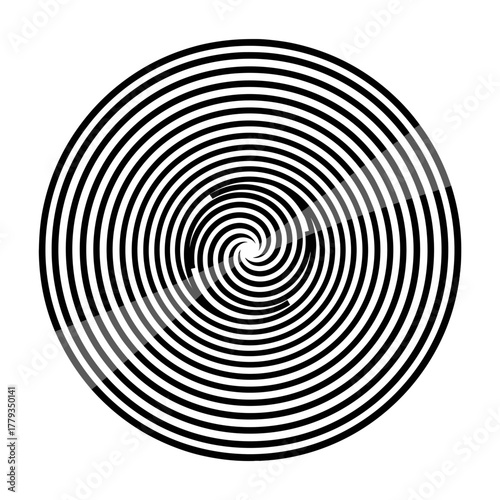 Hypnotic Black And White Spiral Swirl Pattern With Subtle Gray Accents On A Black Background Abstract Design Optical Illusion
