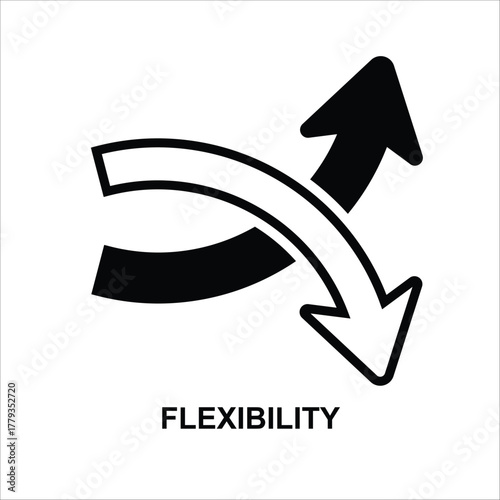 Flexibility icon isolated on background vector illustration. Non AI generate