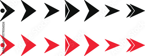 Flèche and Bullet point List Icon set. Text Editor and Content Formatting Symbols. Checklist Arrow and Document Formatting Icons. List Item and Navigation Pointer