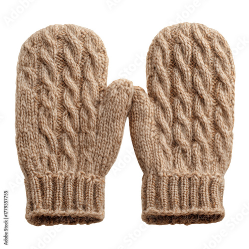 Warm Knitted Mittens in a Cozy Design Perfect for Winter Weather Activities