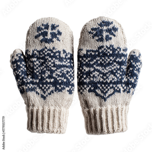 Warm Knitted Mittens in a Cozy Design Perfect for Winter Weather Activities.