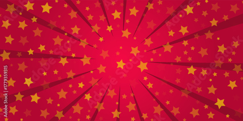 Halftone Pop Art Style Starburst Pattern Cartoon Background Vintage tone light effect. Vector illustration wow gradient design banner