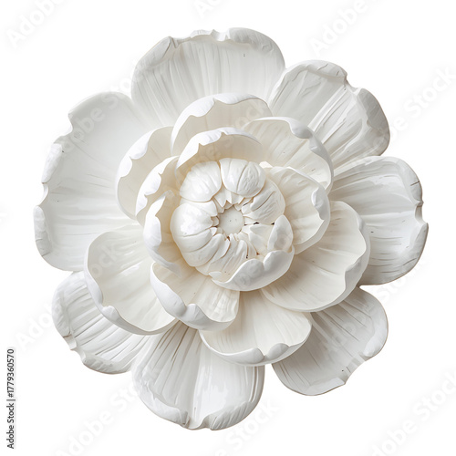 Elegant White Flower Decoration With Intricate Petal Details for Home Decor E...