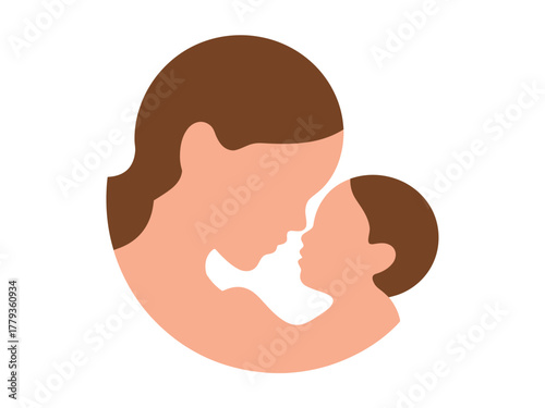 A mother holds her young child close, embracing them with tenderness and love.