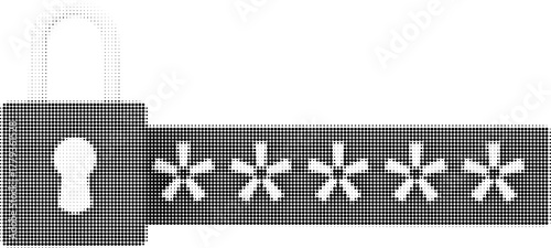 password lock halftone icon
