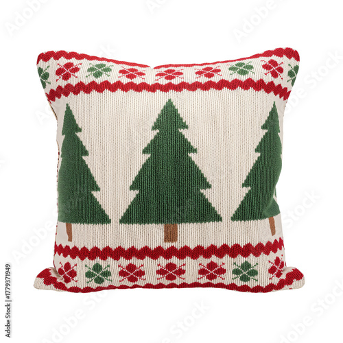 Cozy Holiday Pillow With Tree Design for Festive Home Decoration and Comfort