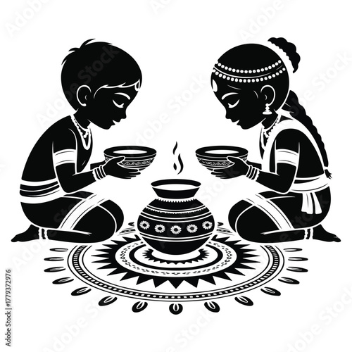 Cute cartoon vector illustration of Hindu god Ganesha in a fun artistic design