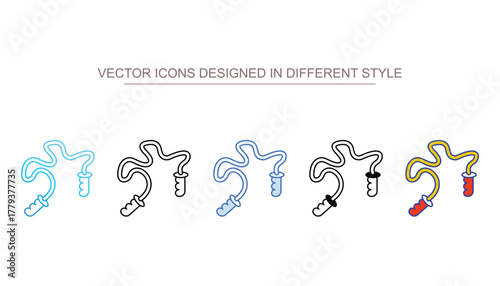 Jump Rope icon design with white background stock illustration
