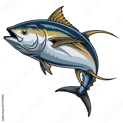 tuna fishing illustration logo vector image t shirt