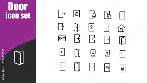 Door icon set