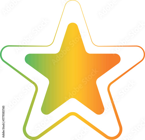 Colorful Gradient Star Vector Pack – Unique Shining Star Symbols for UI Elements, Social Media Highlights, Stickers, Posters and Branding