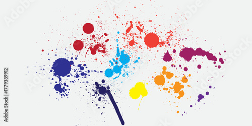 This image displays dynamic and energetic splashes of color, depicting freedom of expression and limitless creativity