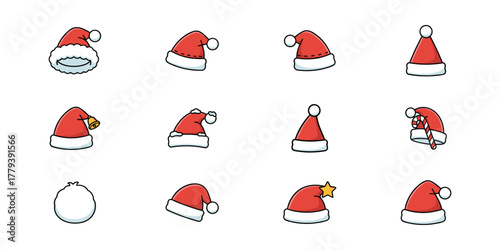 Santa Hats Collection Set