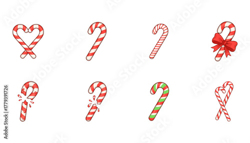 Candy Cane Set Illustrations