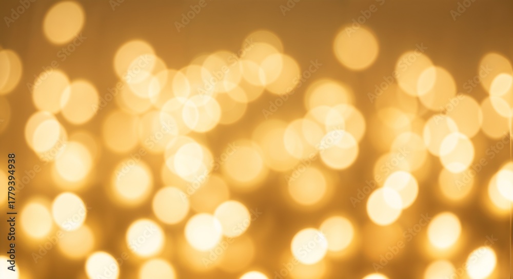 Obraz premium Minimal Golden Christmas Fairy Light Bokeh Background, web header
