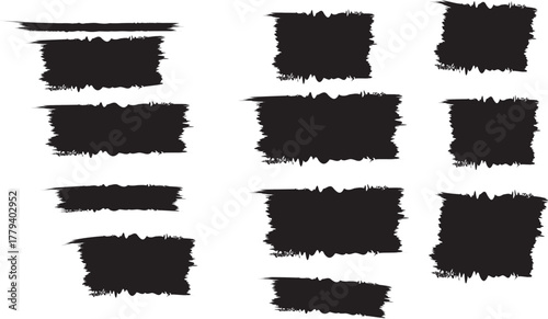 Brushstroke Art: A collection of various brushstroke patterns, displaying diverse textures and shapes, creating a visually compelling display for creative design projects.