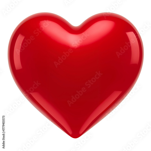 Bright Red Heart Symbol Representing Love and Affection in a Vibrant Design f...