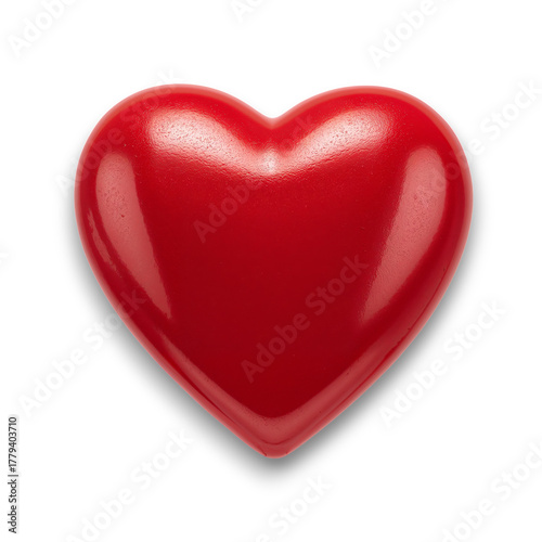 Bright Red Heart Shape Representing Love and Affection Suitable for Various O...