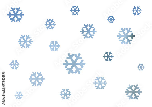 Snowflakes seamless pattern on white background. illustration.