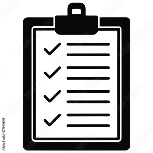 clipboard with checklist  productivity concept  fl