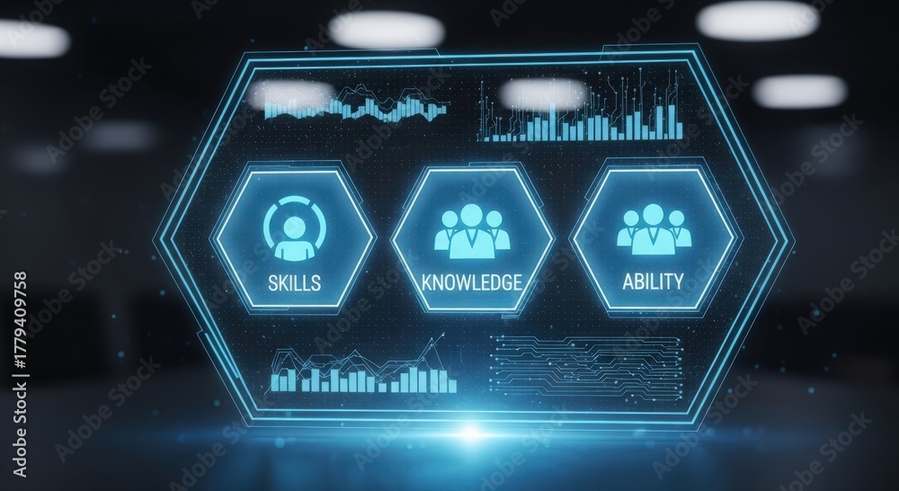 Fototapeta premium Team metrics overview, Dashboard showcasing team performance and communication insights