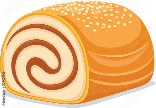 Delicious bread vector illustration