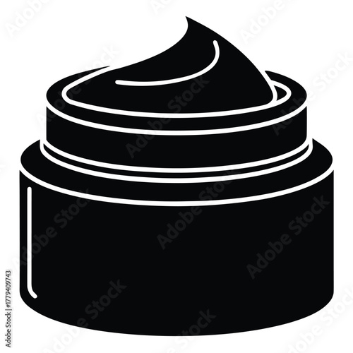 moisturizer jar  cream  vector on white background