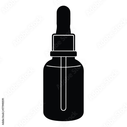 serum dropper bottle vector on white background
