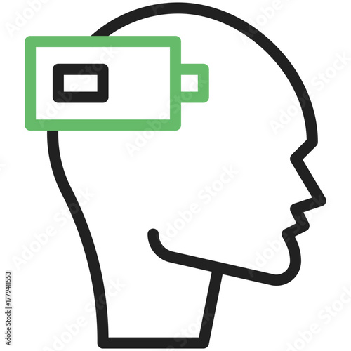 Virtual Reality Experience: A symbolic graphic of a human head, fused with the futuristic element of virtual reality headset, visualizing the immersive experience of the digital realm.