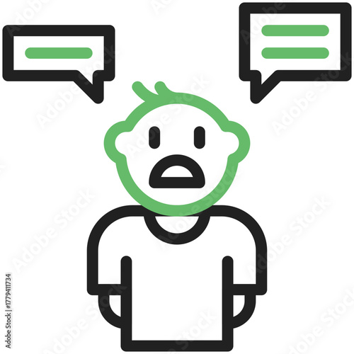 Overwhelmed: The illustration captures a moment of intense emotional overload. The figure's expression speaks volumes about the internal turmoil caused by the thoughts swirling around their head.