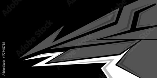 Car decal design vector. Graphic abstract stripe racing background kit designs for wrap vehicle, race car, rally, adventure and livery