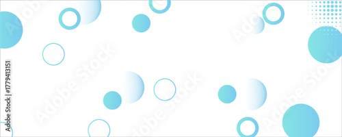 Geometric abstract background blue and green gradations with circle shape.modern background.
