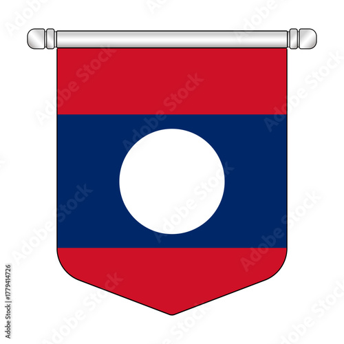 Equatorial Laos National Banner Symbol Hanging