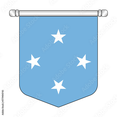 Equatorial Micronesia National Banner Symbol Hanging