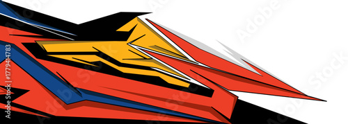 Side body graphic sticker set. Abstract racing design concept. Car decal wrap design for motorcycle, boat, truck, car, boat and more. Vector eps 10.